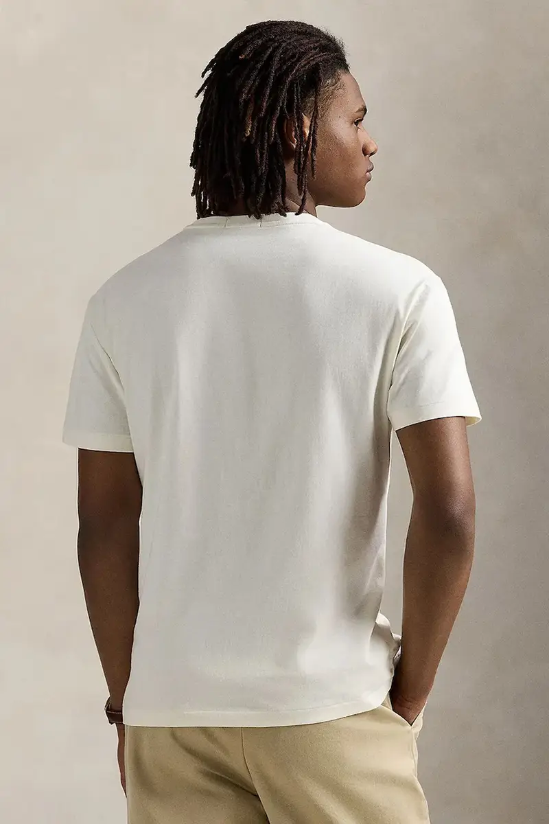 t-shirt in cotone colore nero 710936585 Beige miniatura 2