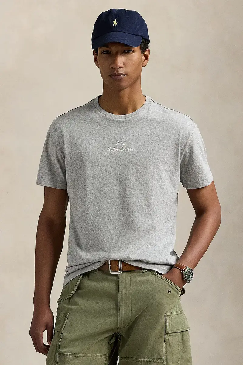 t-shirt in cotone colore nero 710936585 Grigio miniatura 3