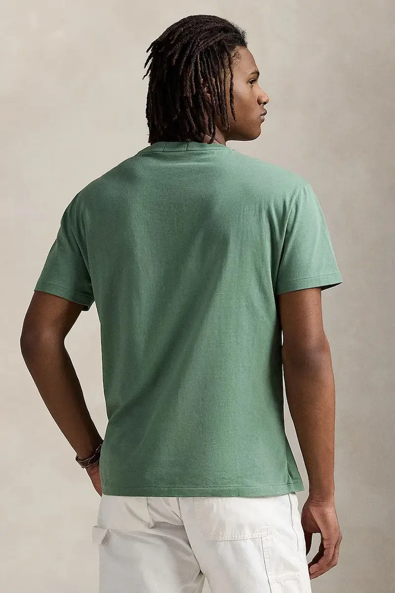t-shirt in cotone colore nero 710936585 Verde miniatura 2