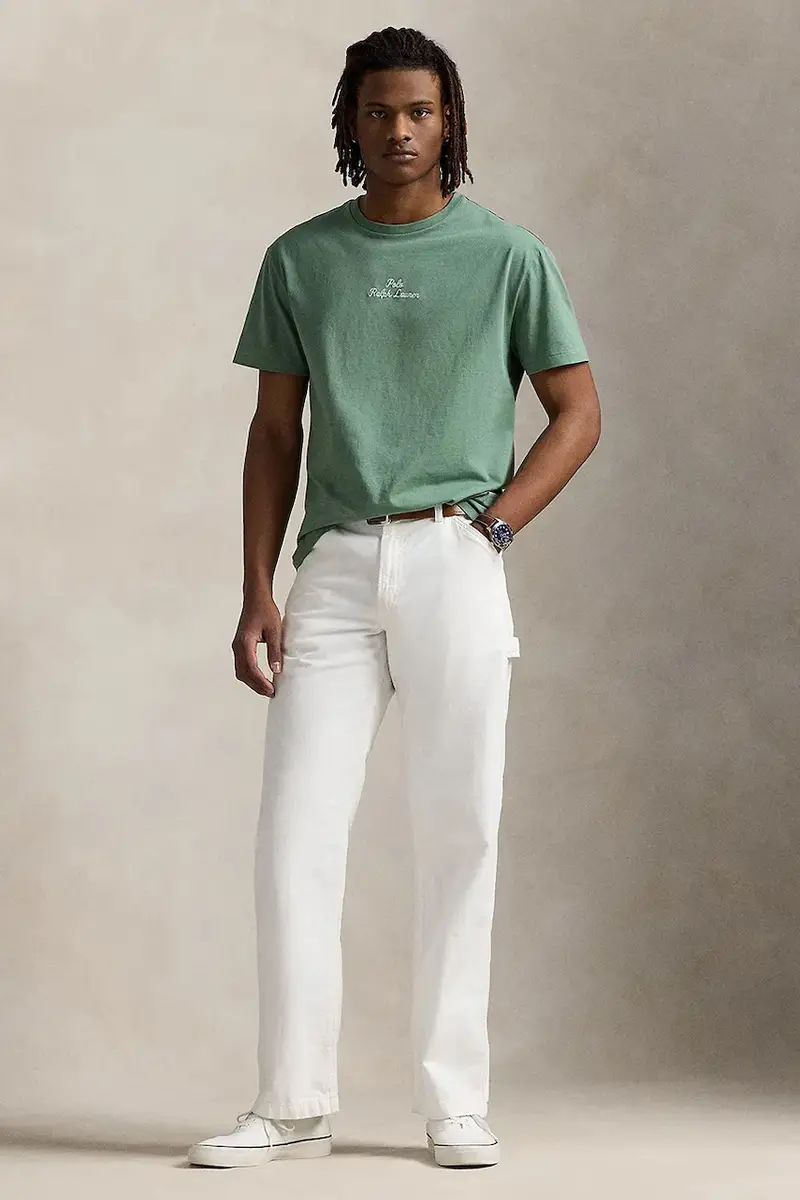 t-shirt in cotone colore nero 710936585 Verde