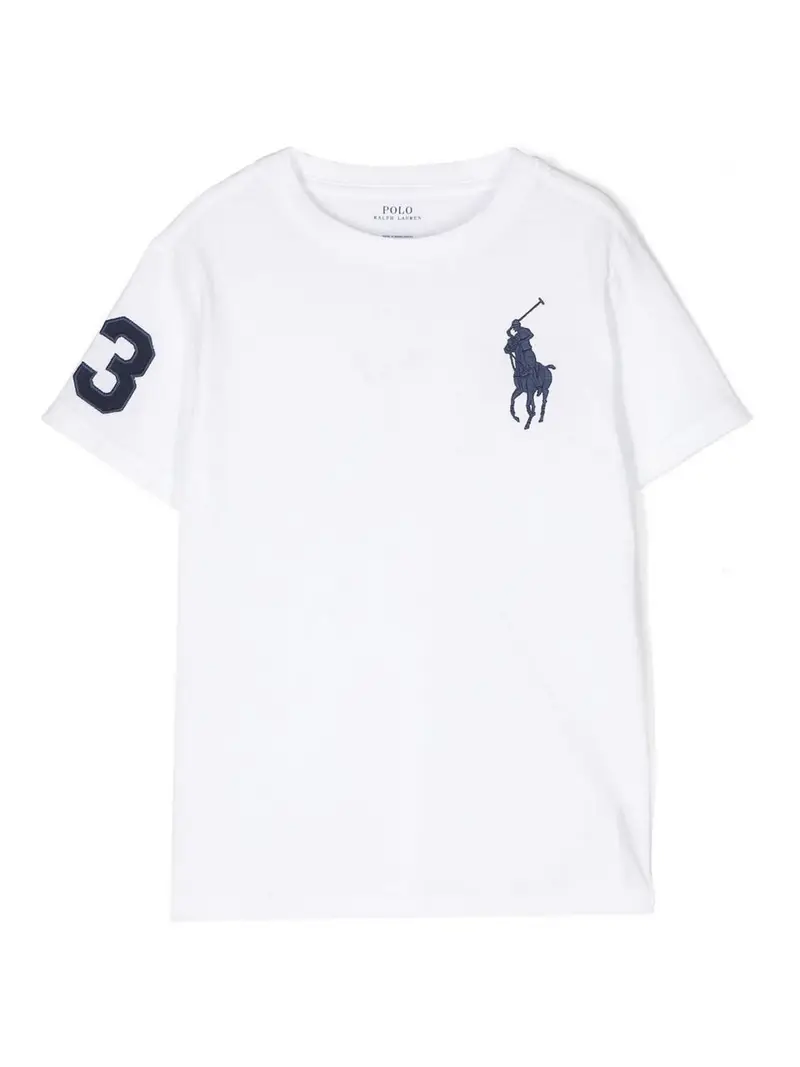 T-shirt in cotone con logo Bianco