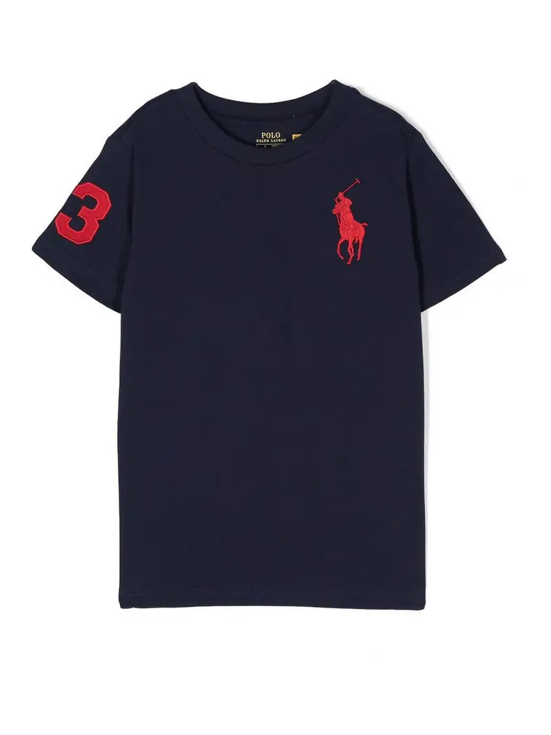 T-shirt Polo con logo pony Blu