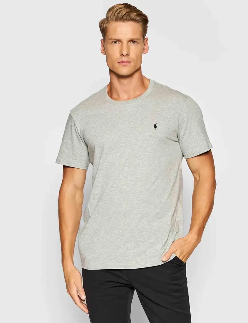 T-shirt Sle in cotone grigio con logo Uomo 714844756003 GRY