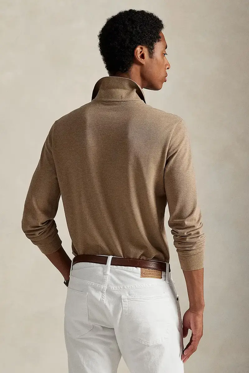 top a maniche lunghe in cotone colore beige 710680790 miniatura 2