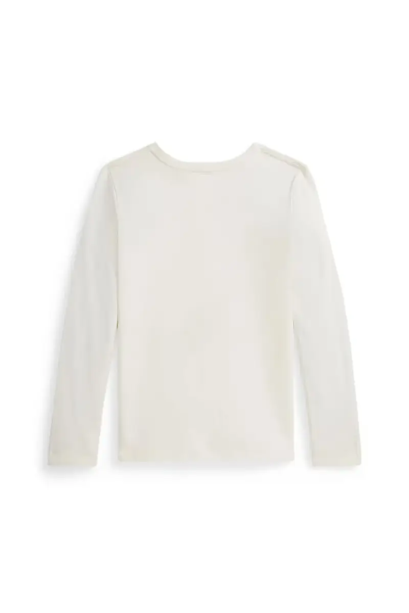 top a maniche lunghe in cotone colore bianco 313979034001 miniatura 2