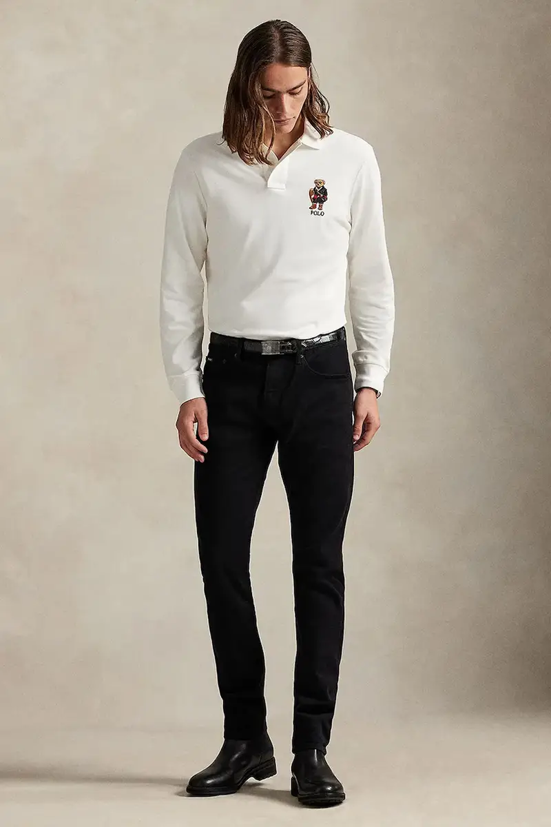 top a maniche lunghe in cotone colore bianco con applicazione 710981793 miniatura 3