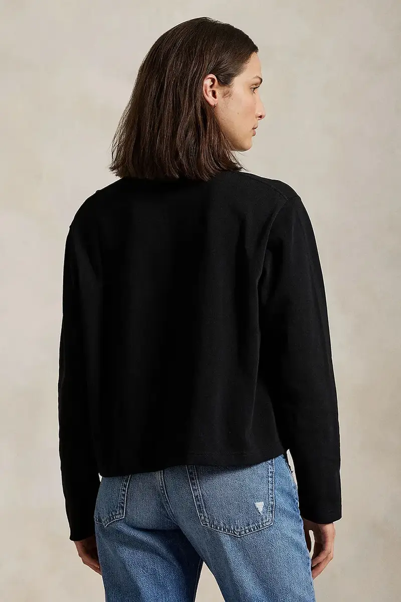 top a maniche lunghe in cotone colore nero 211967107 miniatura 2