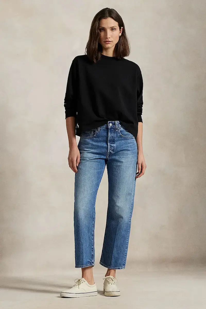 top a maniche lunghe in cotone colore nero 211967107 miniatura 3