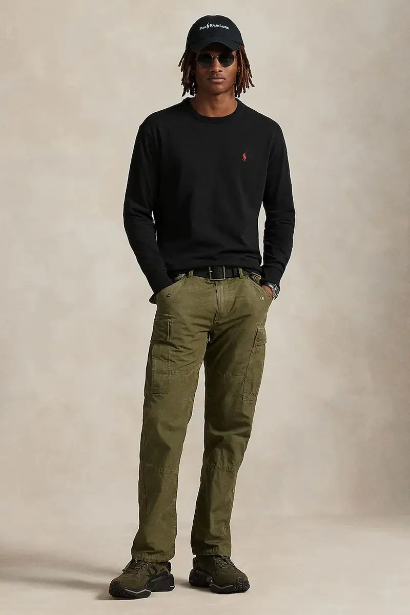 top a maniche lunghe in cotone colore nero 710970697 miniatura 3