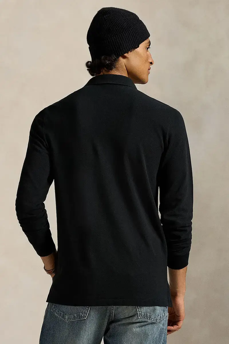 top a maniche lunghe in cotone colore nero con applicazione 710981793 miniatura 2