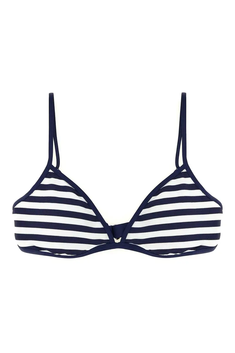 Top Bikini Righe Blu