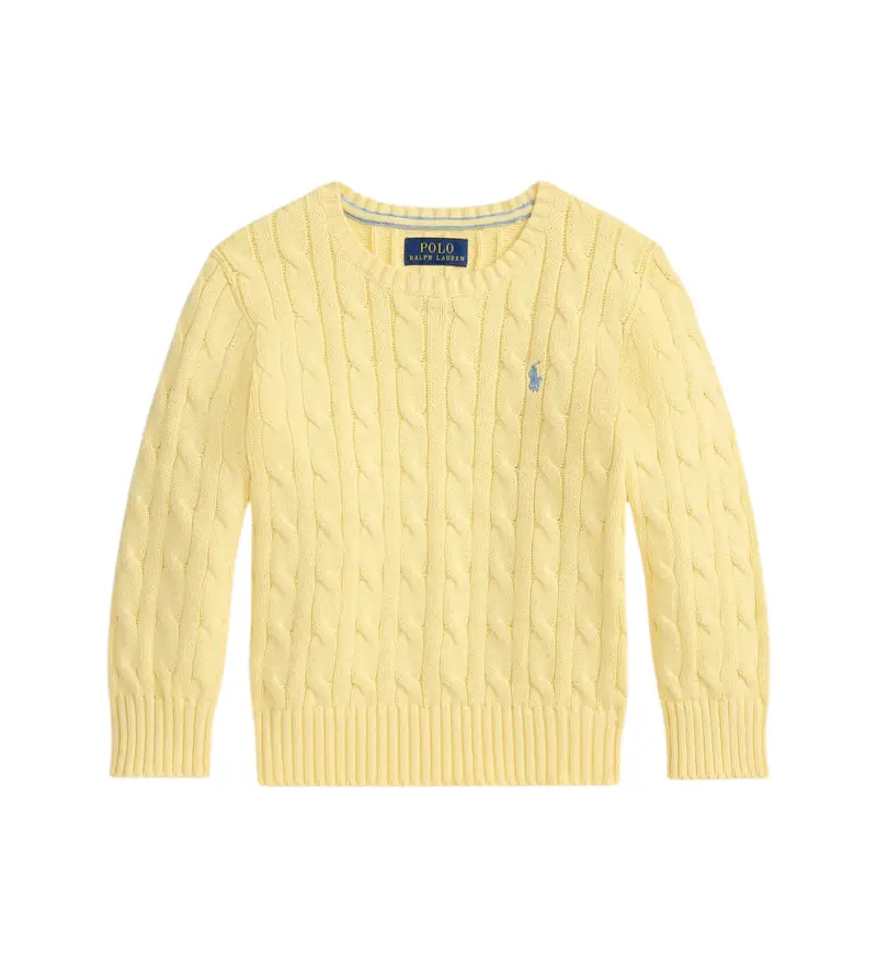 unisex per bambino 322702674507 Maglione di cotone lavorato a maglia gialla (5años=109/116cm), Casual, Giallo, moda per b