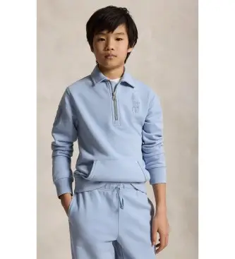 unisex per bambino 323A12288001 Felpa in spugna blu Big Pony (6/7años= 136/138 cm), Casual, Cotone, moda per bambini