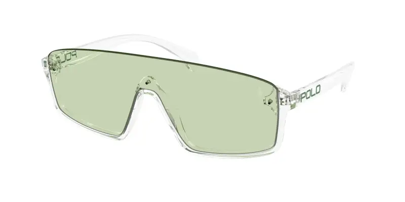 Unisex Polo Ralph Lauren PH4211U 586982 Occhiali da sole Iniettato Trasparente Verde Geometrica Normale