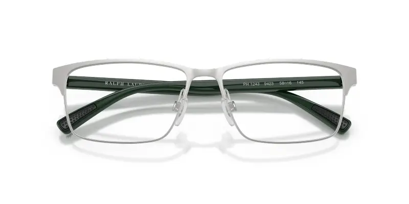 Uomo PH1243 9423 Montature da vista Metallo Argento Trasparente Squadrata Normale miniatura 2