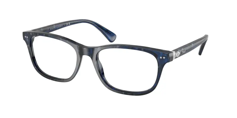 Uomo PH2280 6183 Montature da vista Acetato Blu Trasparente Squadrata Normale