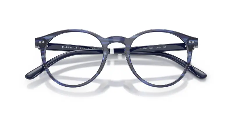 Uomo PH2297 6314 Montature da vista Acetato Blu Trasparente Rotonda Normale miniatura 2