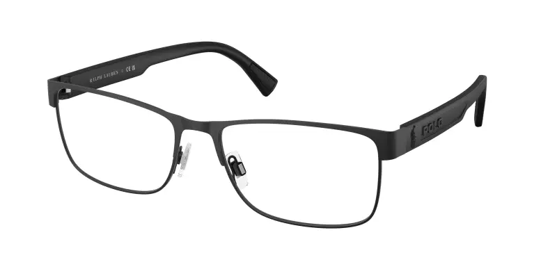 Uomo Polo Ralph Lauren PH1244 9224 Montature da vista Metallo Nero Trasparente Squadrata Normale