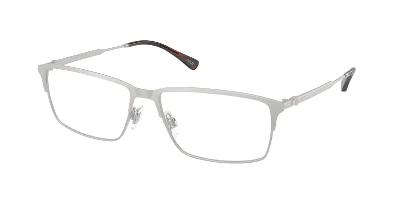 Uomo Polo Ralph Lauren PH1245 9316 Montature da vista Metallo Argento Trasparente Pillow Normale