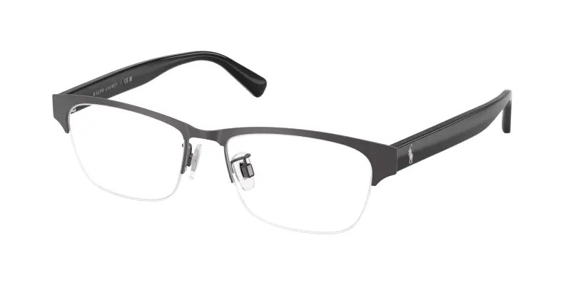 Uomo Polo Ralph Lauren PH1246D 9479 Montature da vista Metallo Grigio Trasparente Pillow Normale