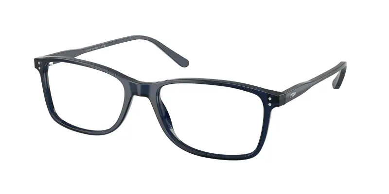 Uomo Polo Ralph Lauren PH2155 5964 Montature da vista Acetato Blu Trasparente Squadrata Normale