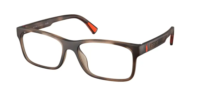 Uomo Polo Ralph Lauren PH2301U 6070 Montature da vista Iniettato Tartaruga Trasparente Squadrata Normale