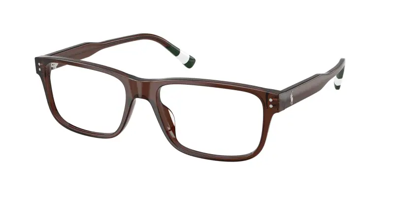Uomo Polo Ralph Lauren PH2302U 6315 Montature da vista Acetato Marrone Trasparente Squadrata Normale