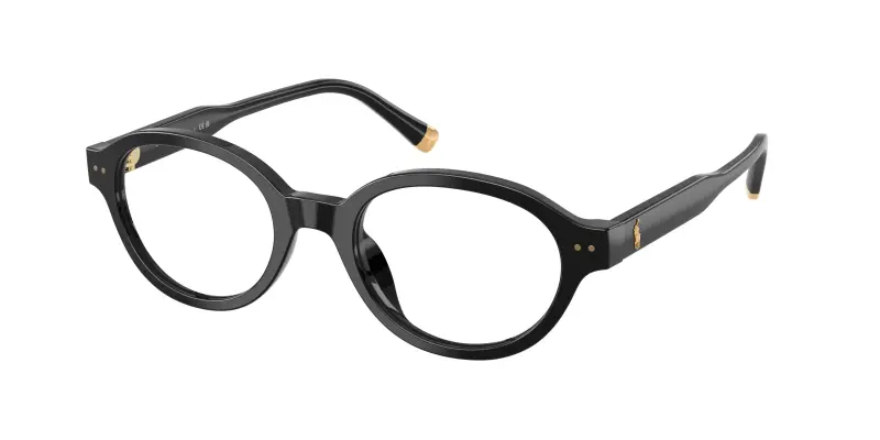 Uomo Polo Ralph Lauren PH2305U 5001 Montature da vista Acetato Nero Trasparente Rotonda Normale