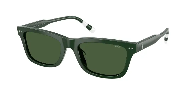 Uomo Polo Ralph Lauren PH4240U 631671 Occhiali da sole Acetato Verde Verde Pillow Normale
