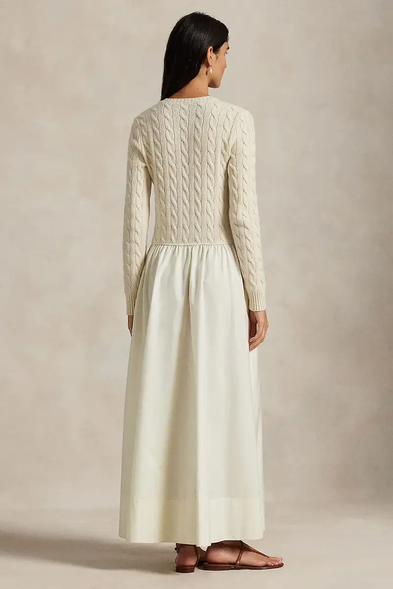 vestito con lana Bianco miniatura 2