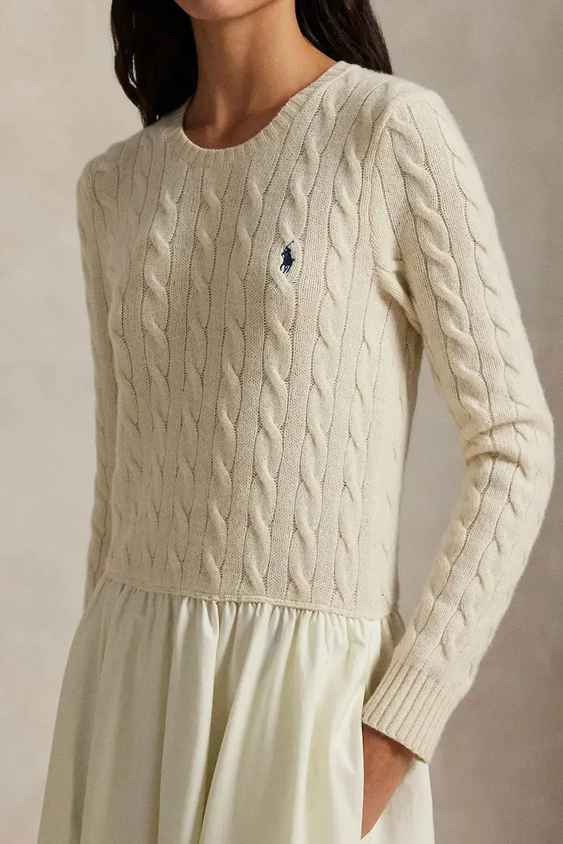 vestito con lana Bianco miniatura 4