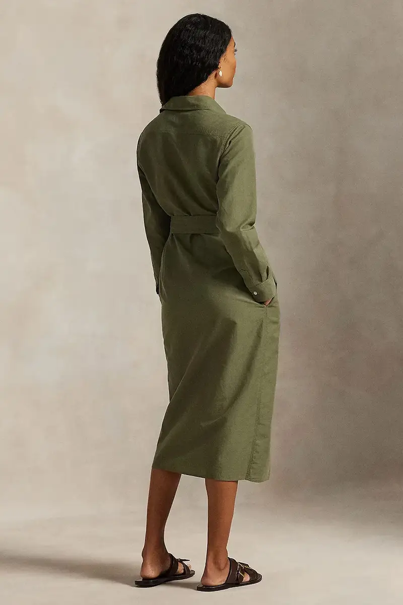 vestito con lino colore verde 211A96346 miniatura 2