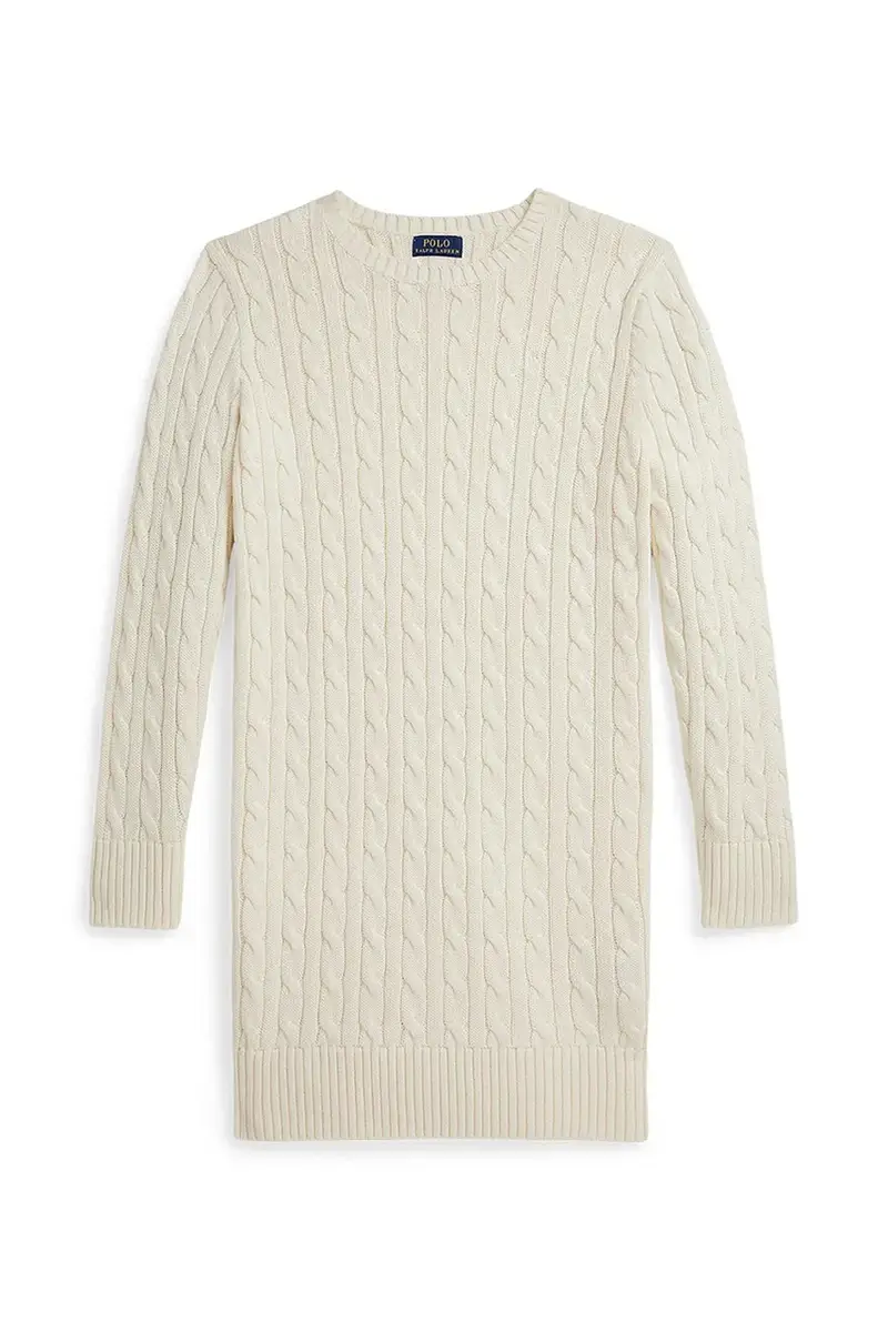 vestito di cotone bambina colore beige 313978860001 miniatura 2