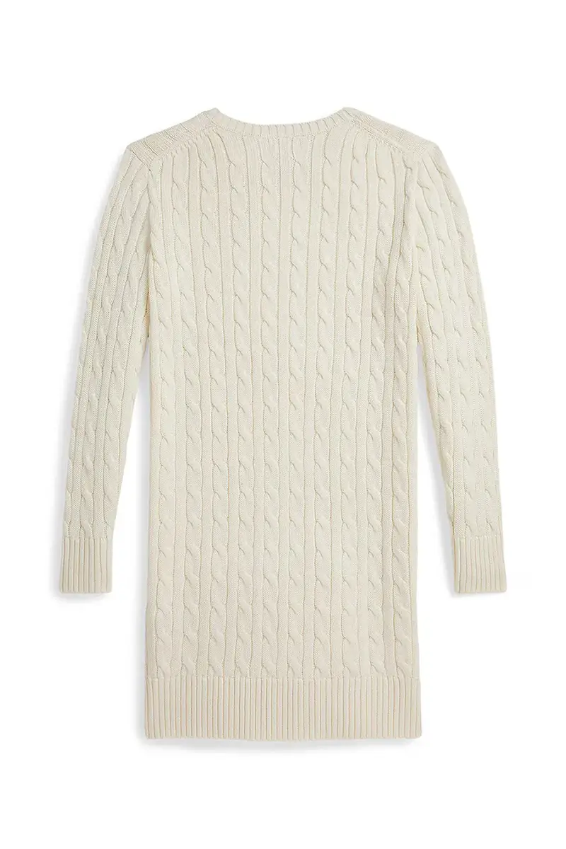 vestito di cotone bambina colore beige 313978860001 miniatura 3