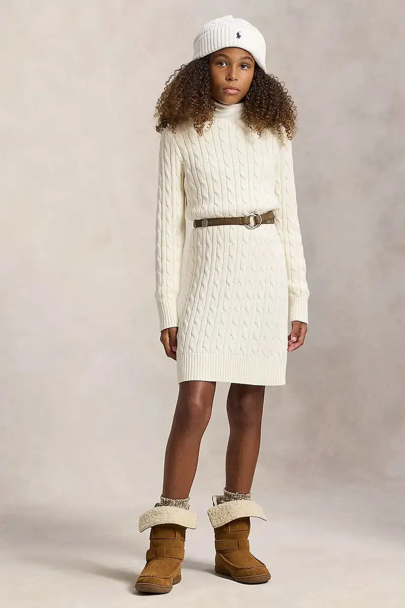 vestito di cotone bambina colore beige 313978860001