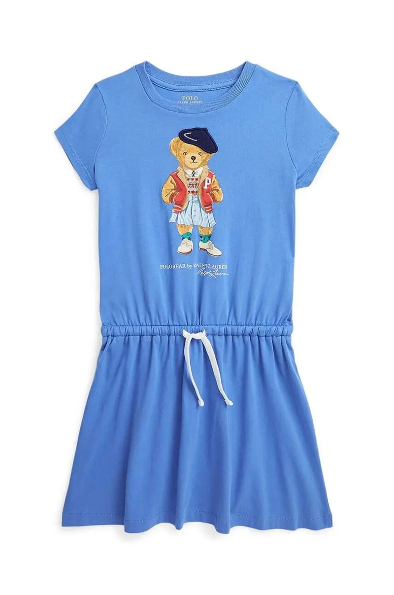 vestito di cotone bambina colore blu