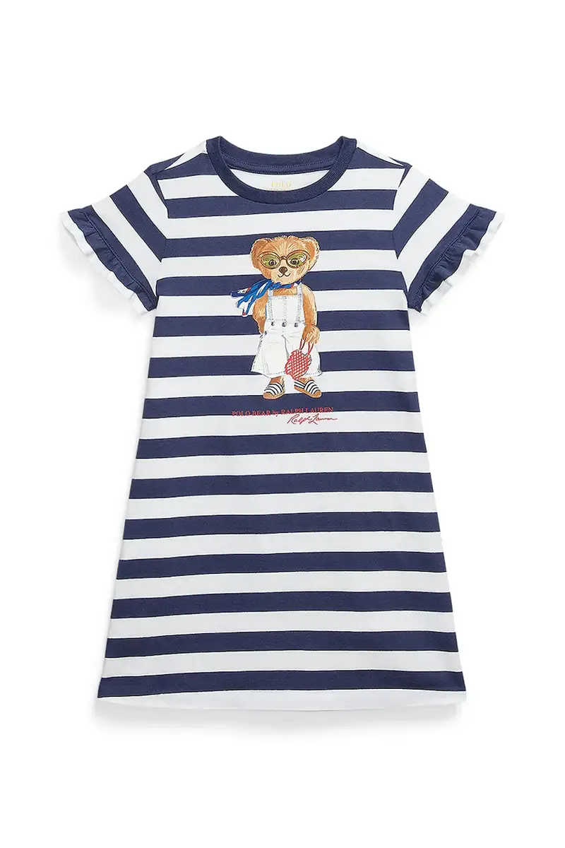 vestito di cotone bambina colore blu navy 312965227001