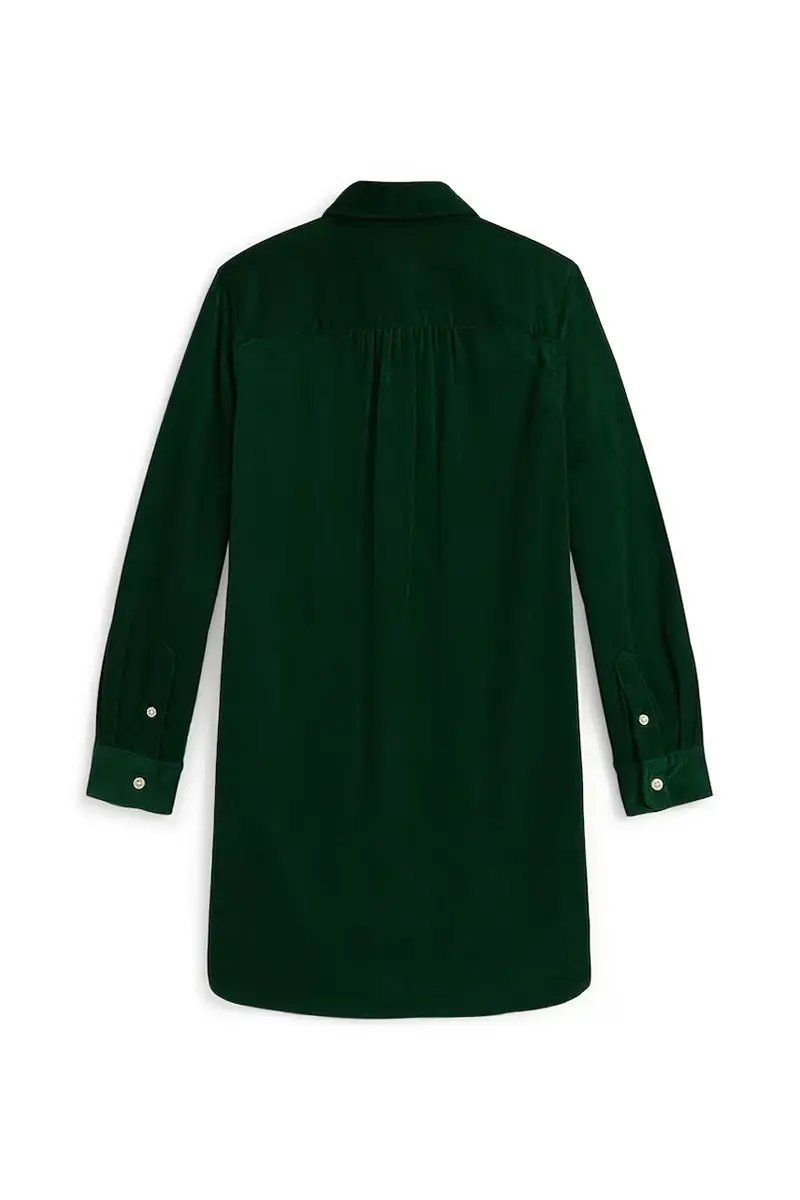 vestito di cotone bambina colore verde 313A98220001 miniatura 2