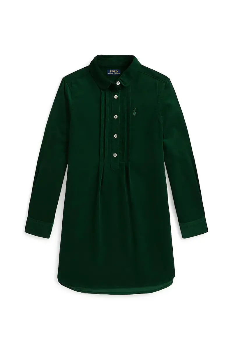 vestito di cotone bambina colore verde 313A98220001