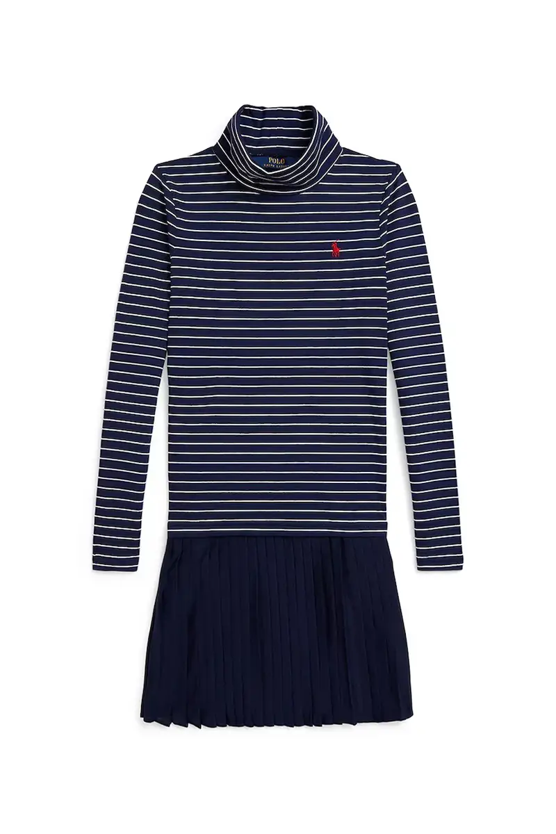 vestito di cotone per bambini colore blu navy 313980676001