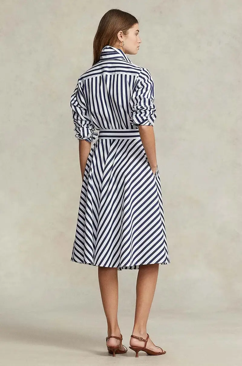 vestito in cotone Blu navy miniatura 2