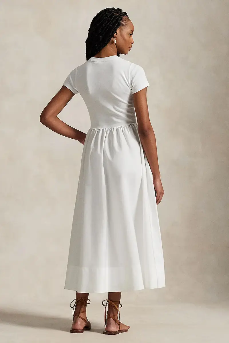 vestito in cotone colore bianco 211966311 miniatura 2