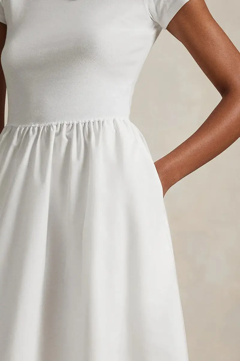 vestito in cotone colore bianco 211966311 miniatura 4