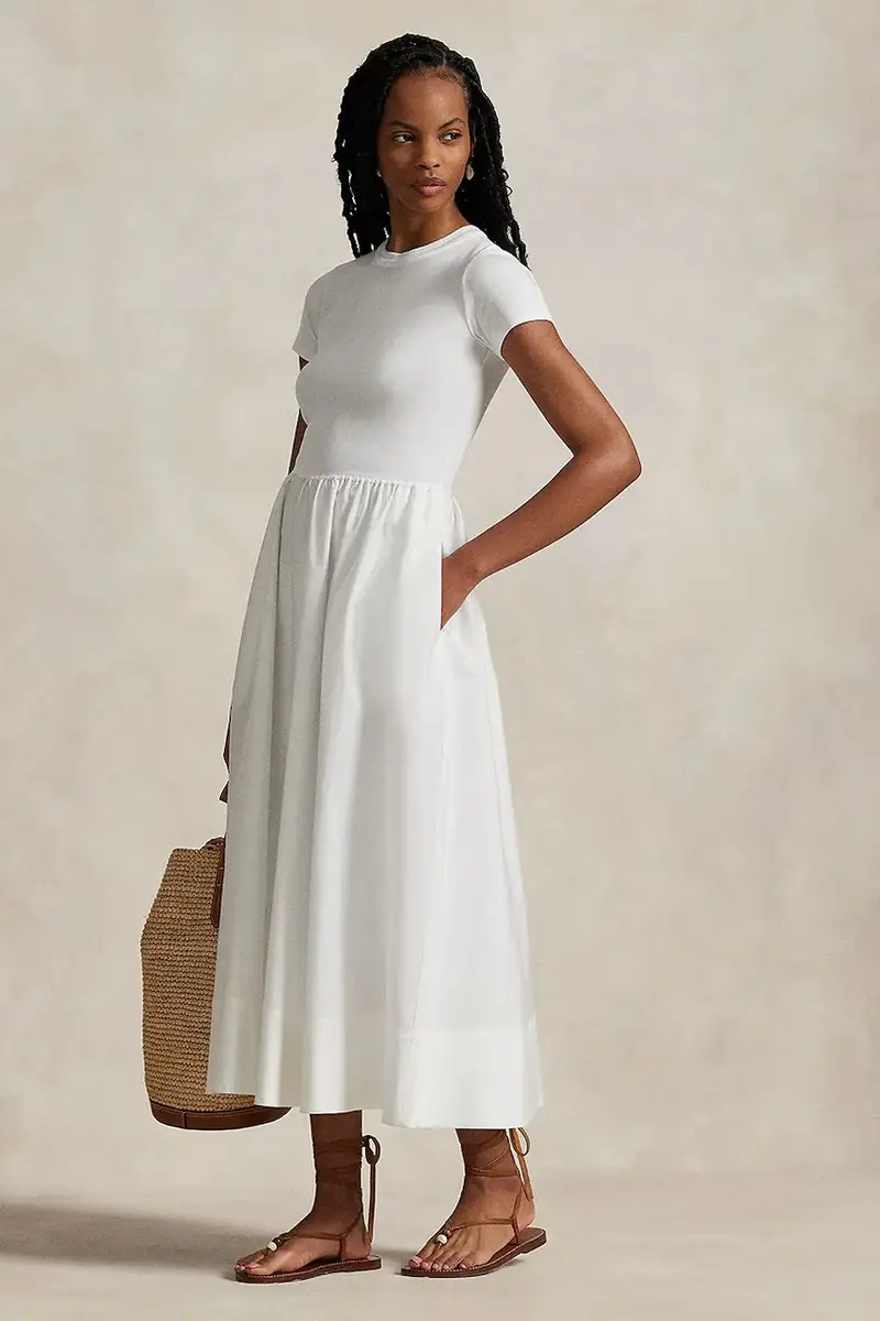 vestito in cotone colore bianco 211966311