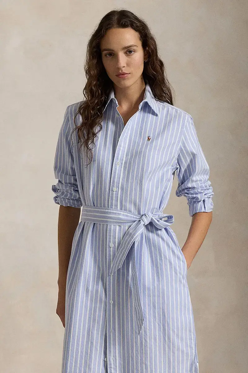 vestito in cotone colore blu 211959901 miniatura 3