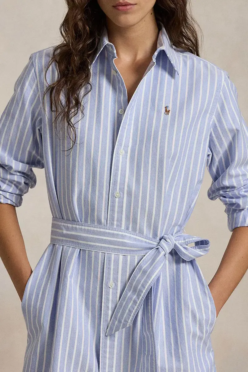 vestito in cotone colore blu 211959901 miniatura 4