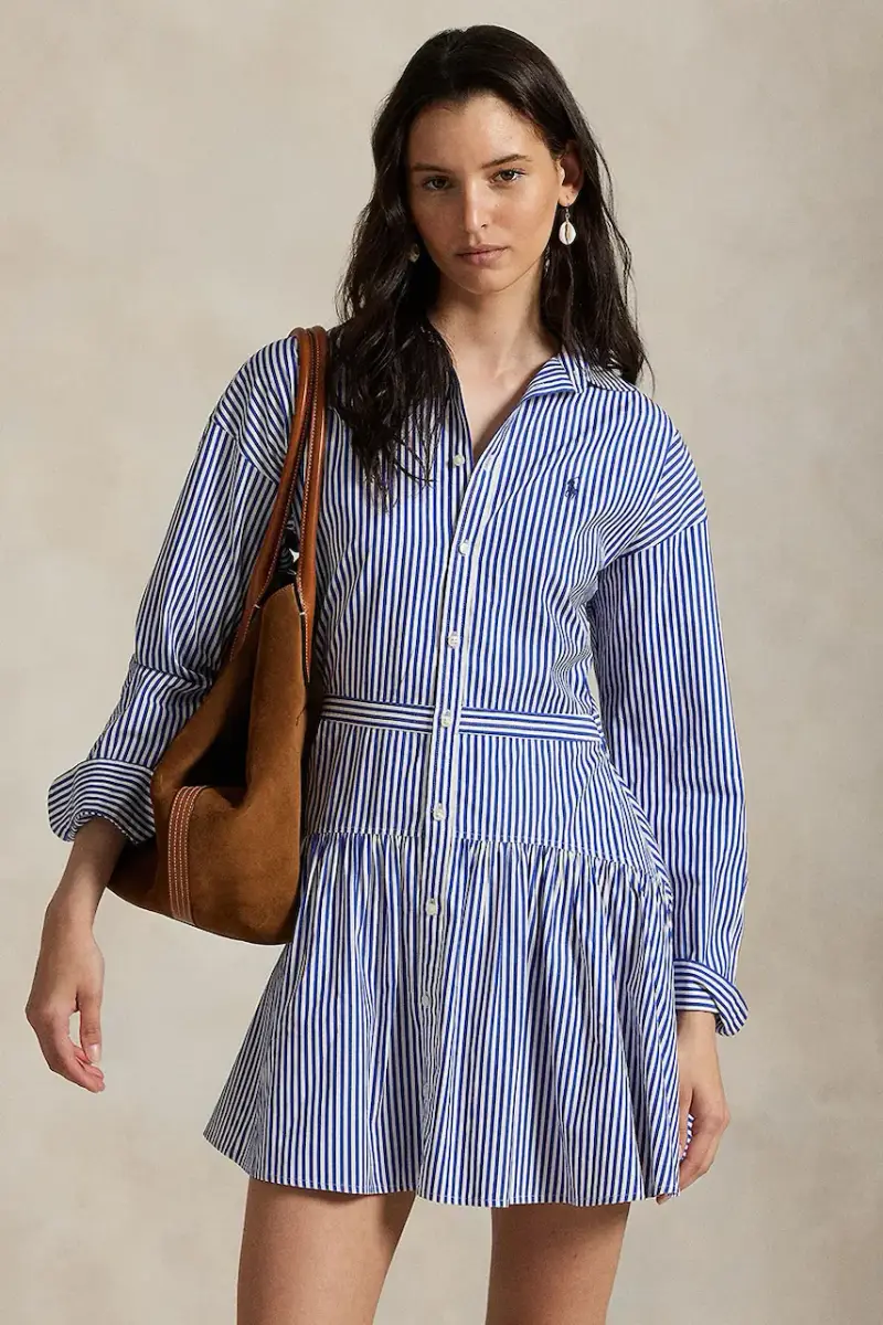 vestito in cotone colore blu 211972052 miniatura 3