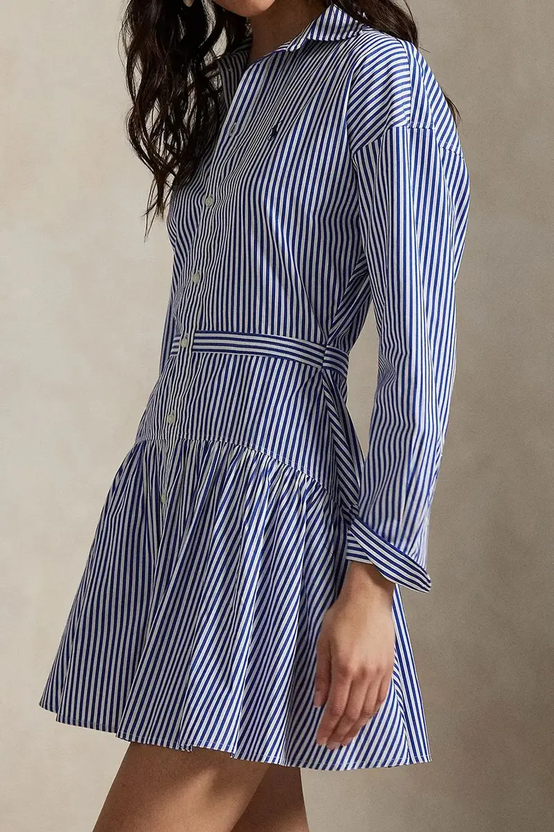 vestito in cotone colore blu 211972052 miniatura 4