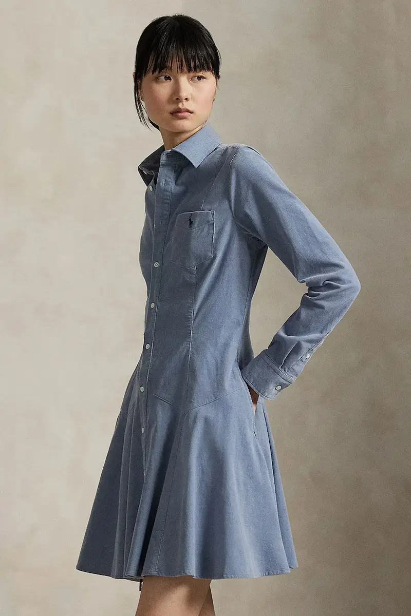 vestito in cotone colore blu 211972069 miniatura 3