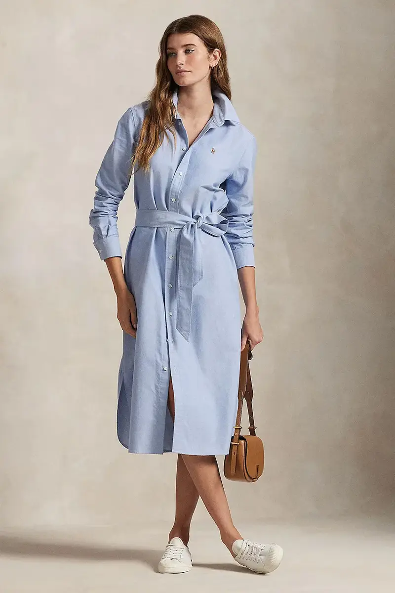 vestito in cotone colore blu